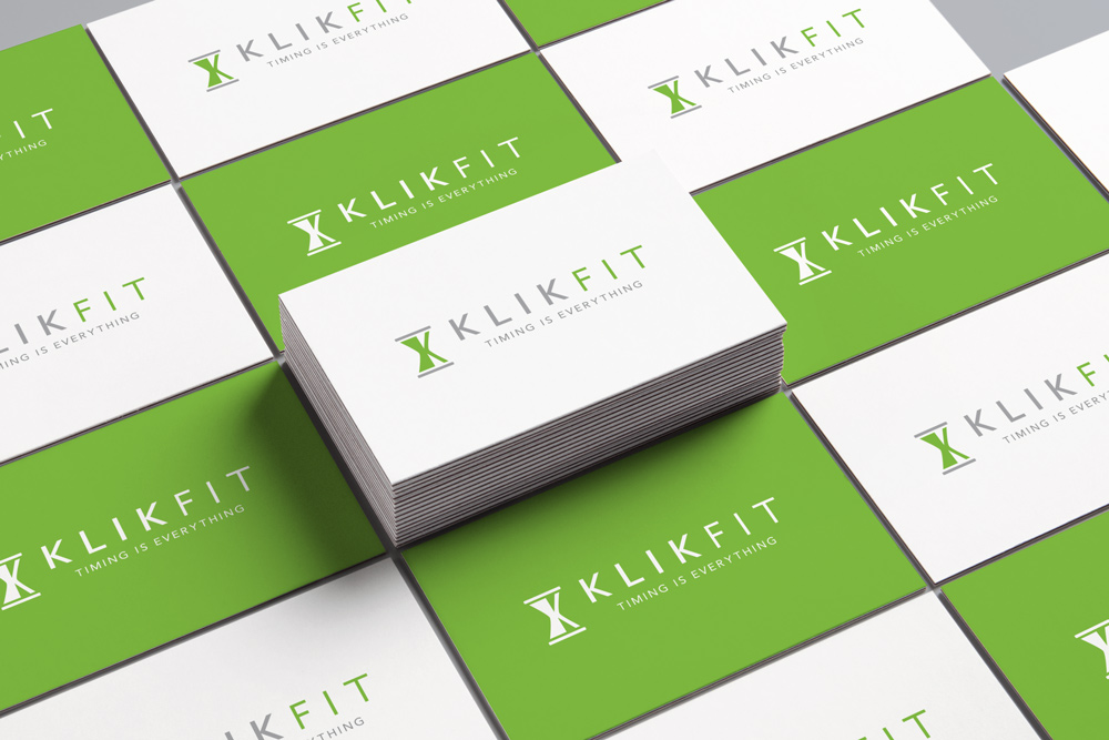 KlikFit: Fitness Logo and Business Card Design